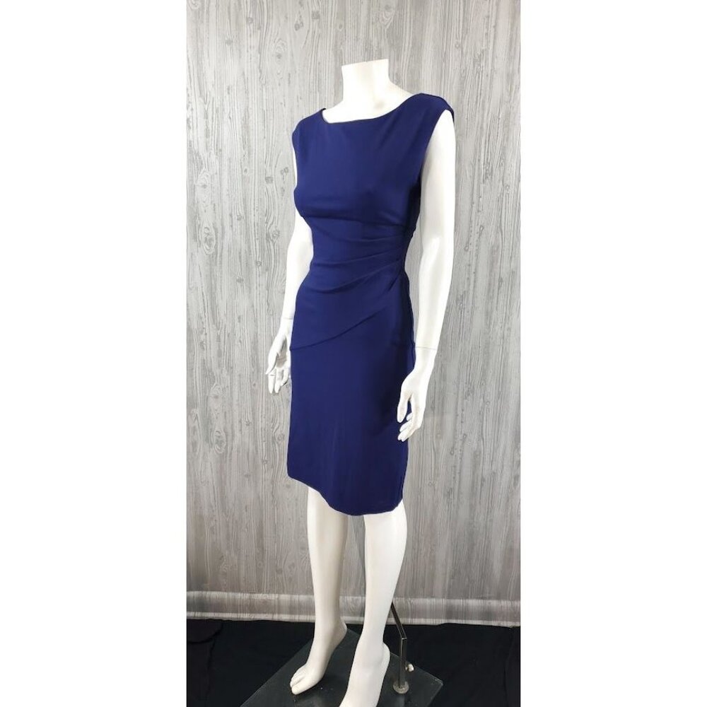 Diane Von Furstenberg Navy Blue Sheath Dress